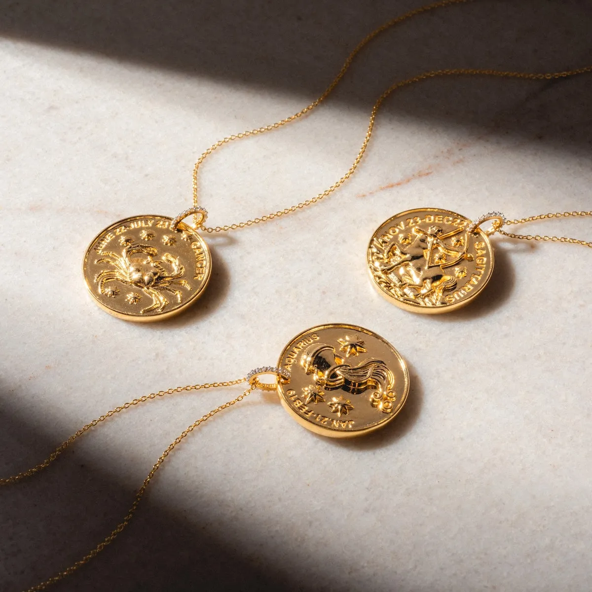 Vintage Inspired Zodiac Coin Necklace