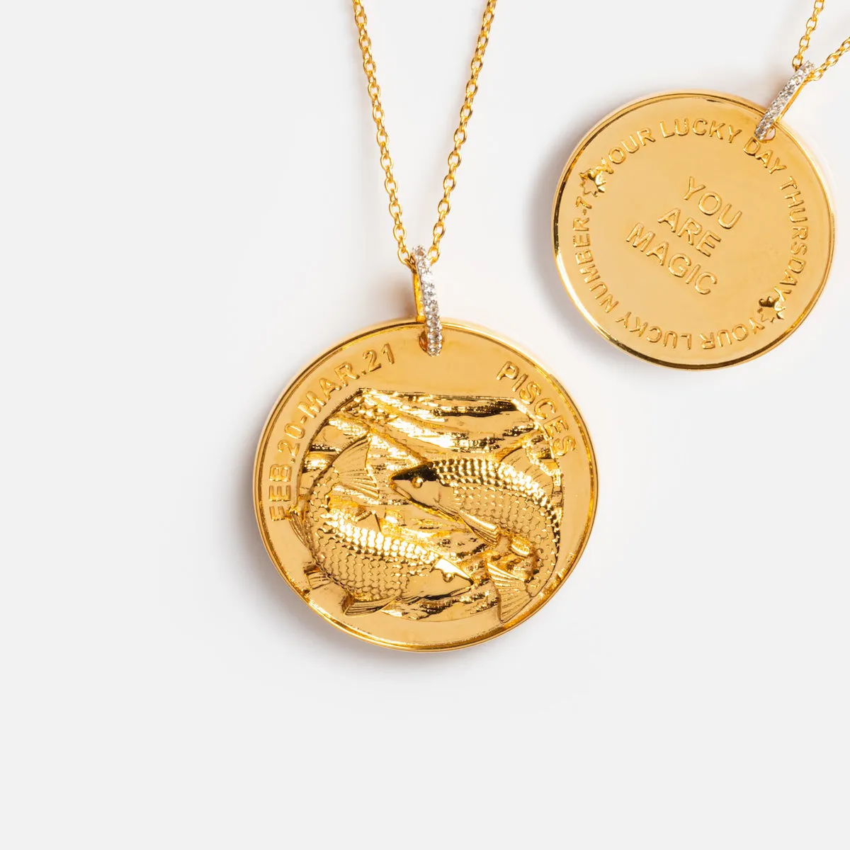 Vintage Inspired Zodiac Coin Necklace