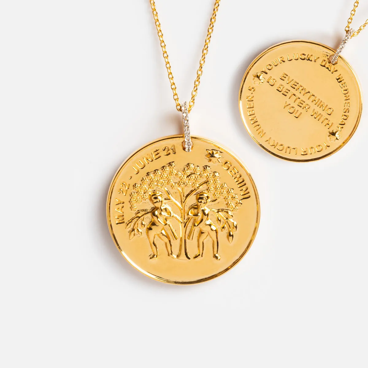 Vintage Inspired Zodiac Coin Necklace