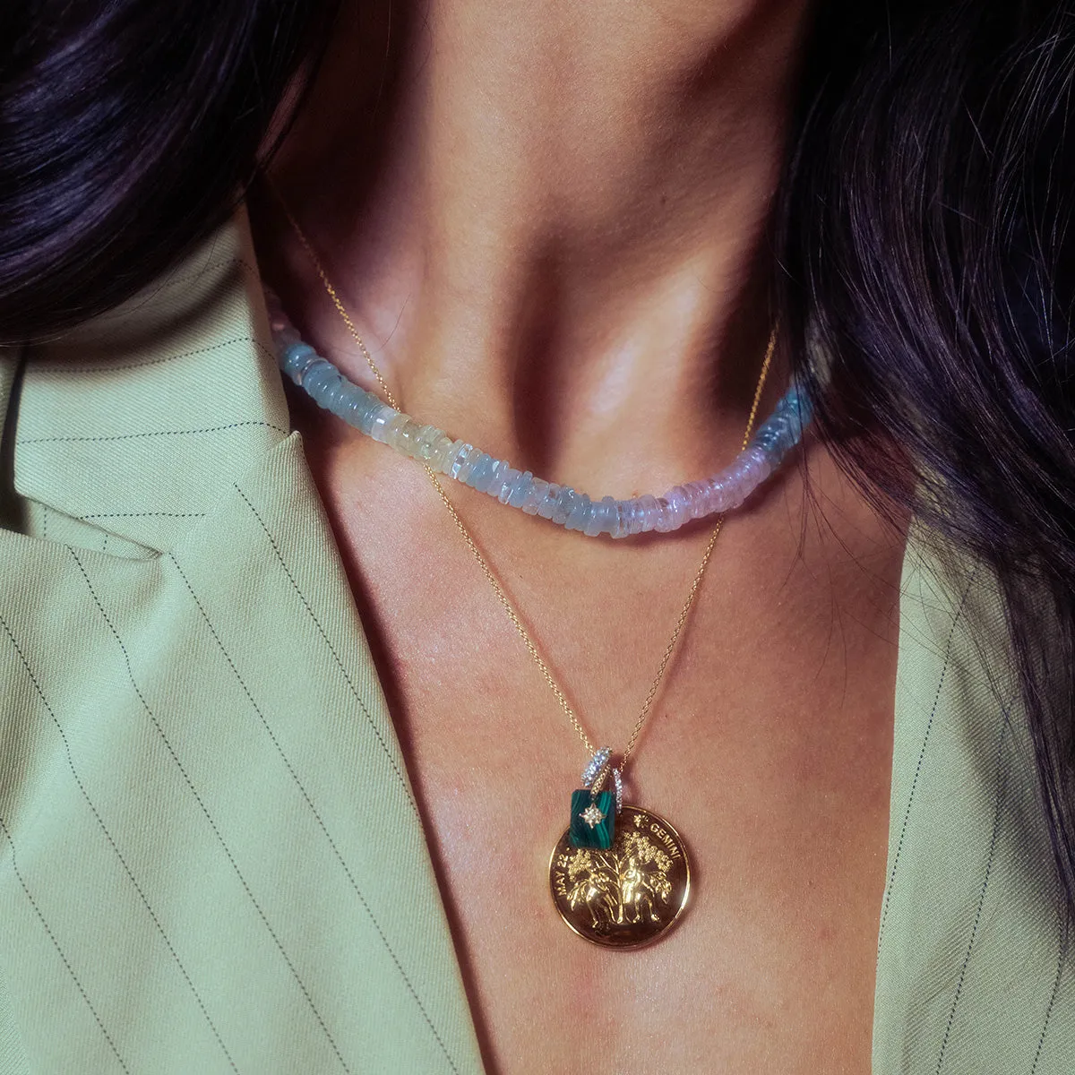 Vintage Inspired Zodiac Coin Necklace