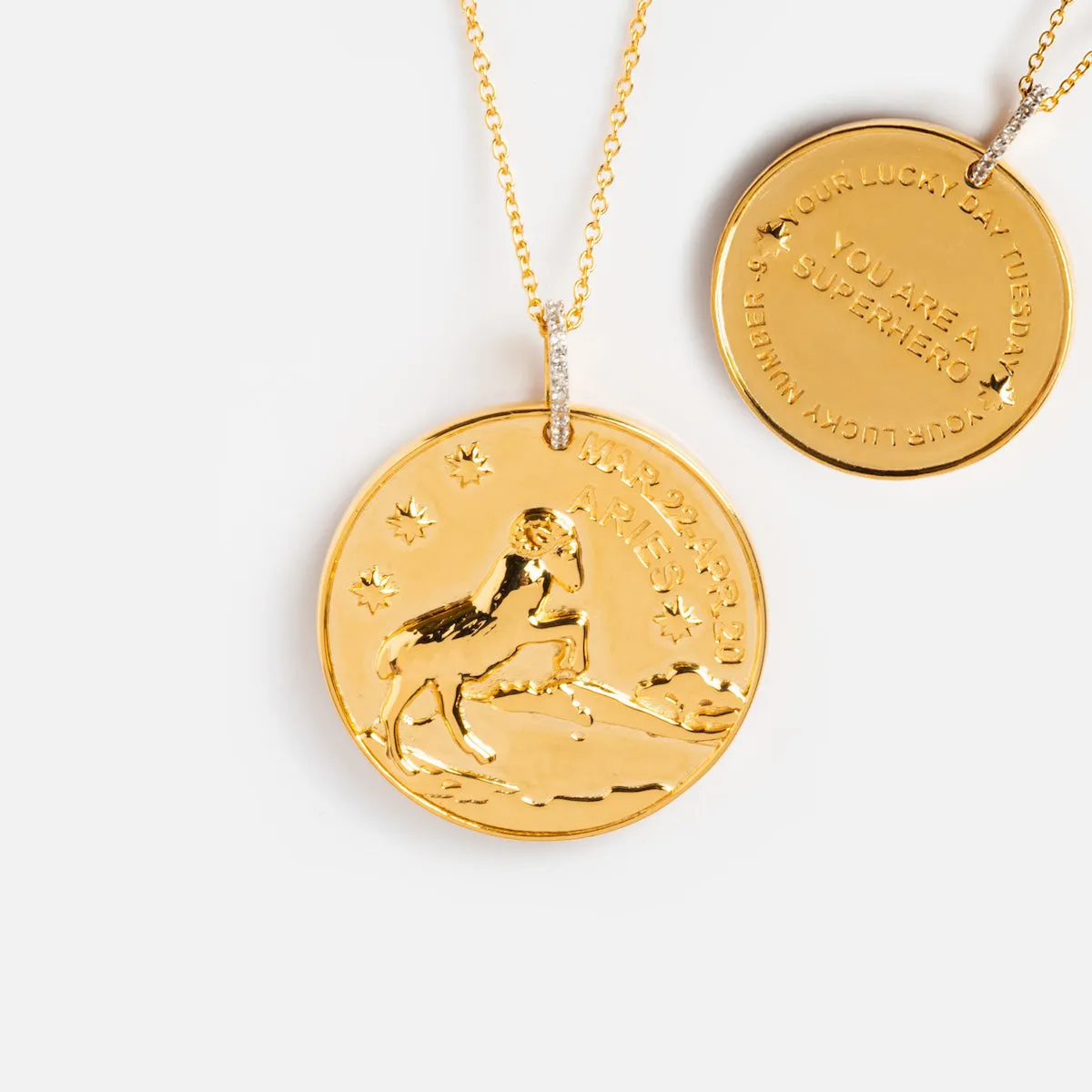 Vintage Inspired Zodiac Coin Necklace