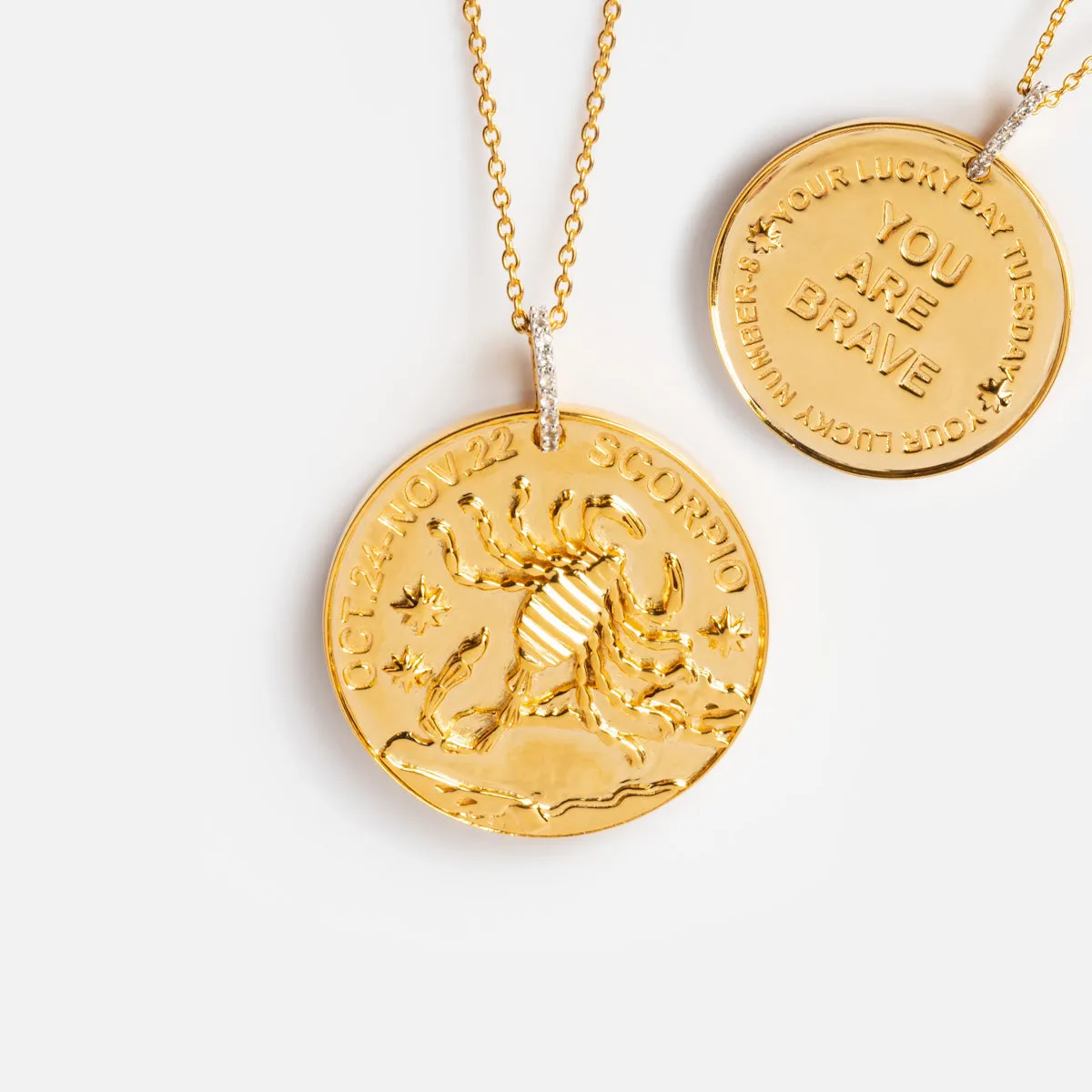 Vintage Inspired Zodiac Coin Necklace
