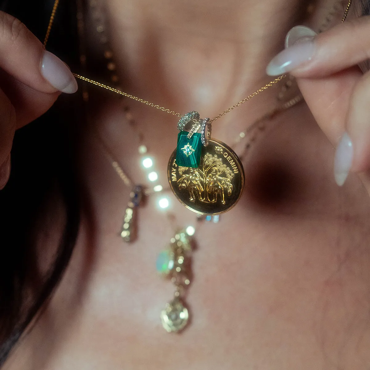 Vintage Inspired Zodiac Coin Necklace