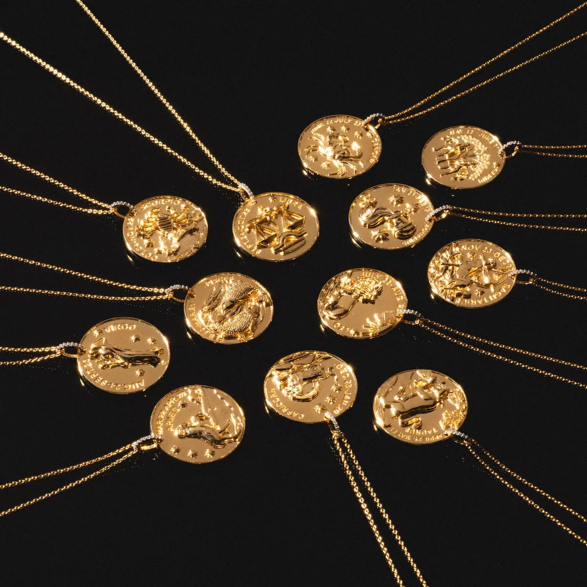 Vintage Inspired Zodiac Coin Necklace
