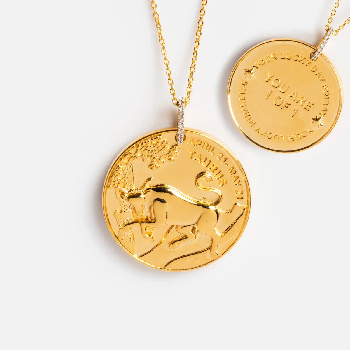Vintage Inspired Zodiac Coin Necklace