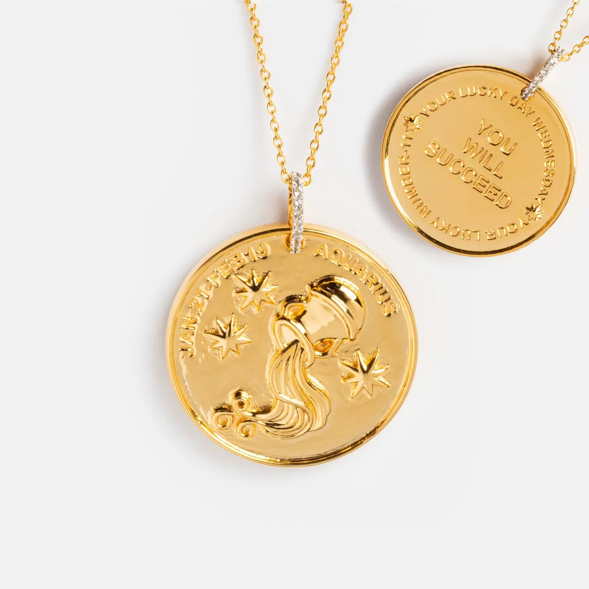 Vintage Inspired Zodiac Coin Necklace