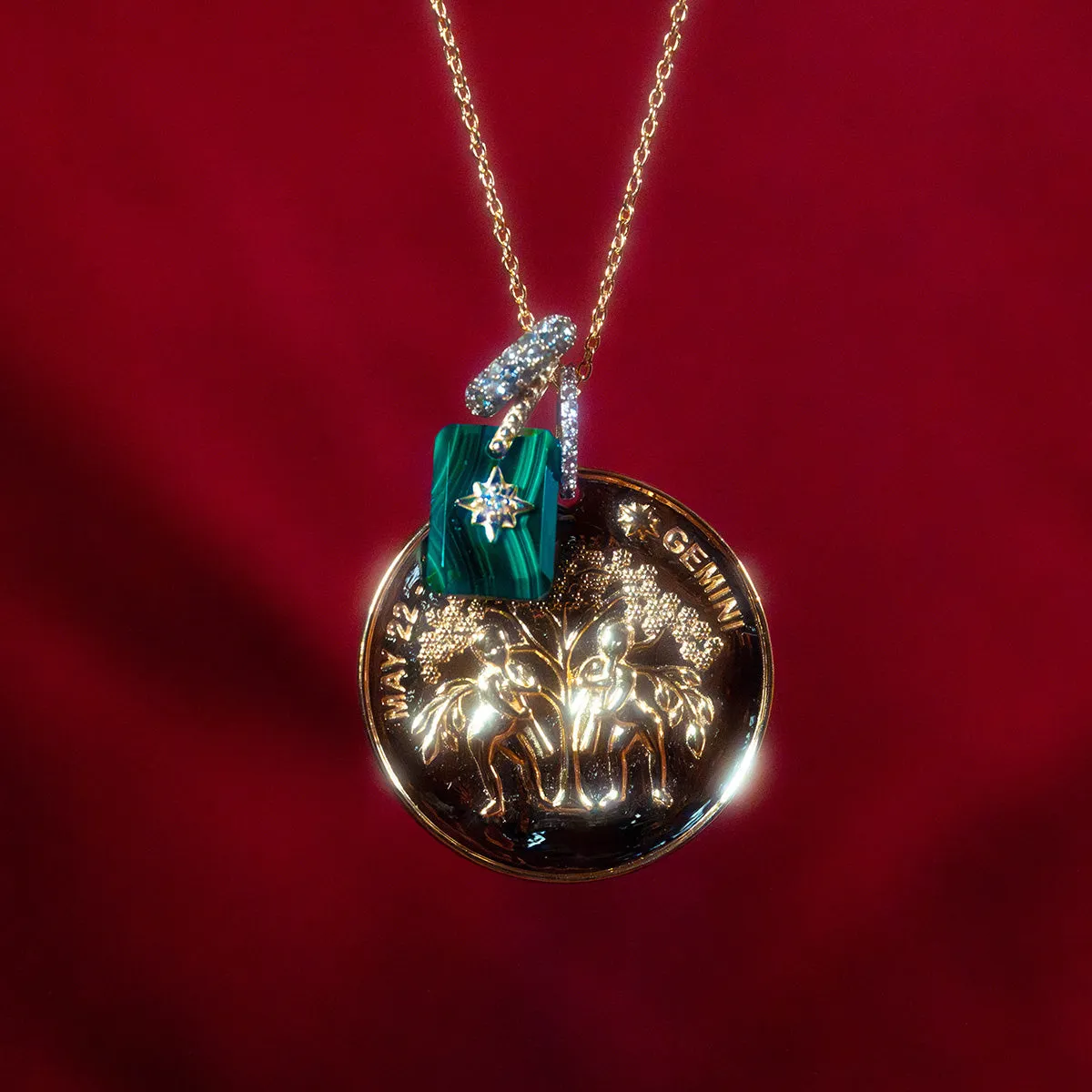 Vintage Inspired Zodiac Coin Necklace