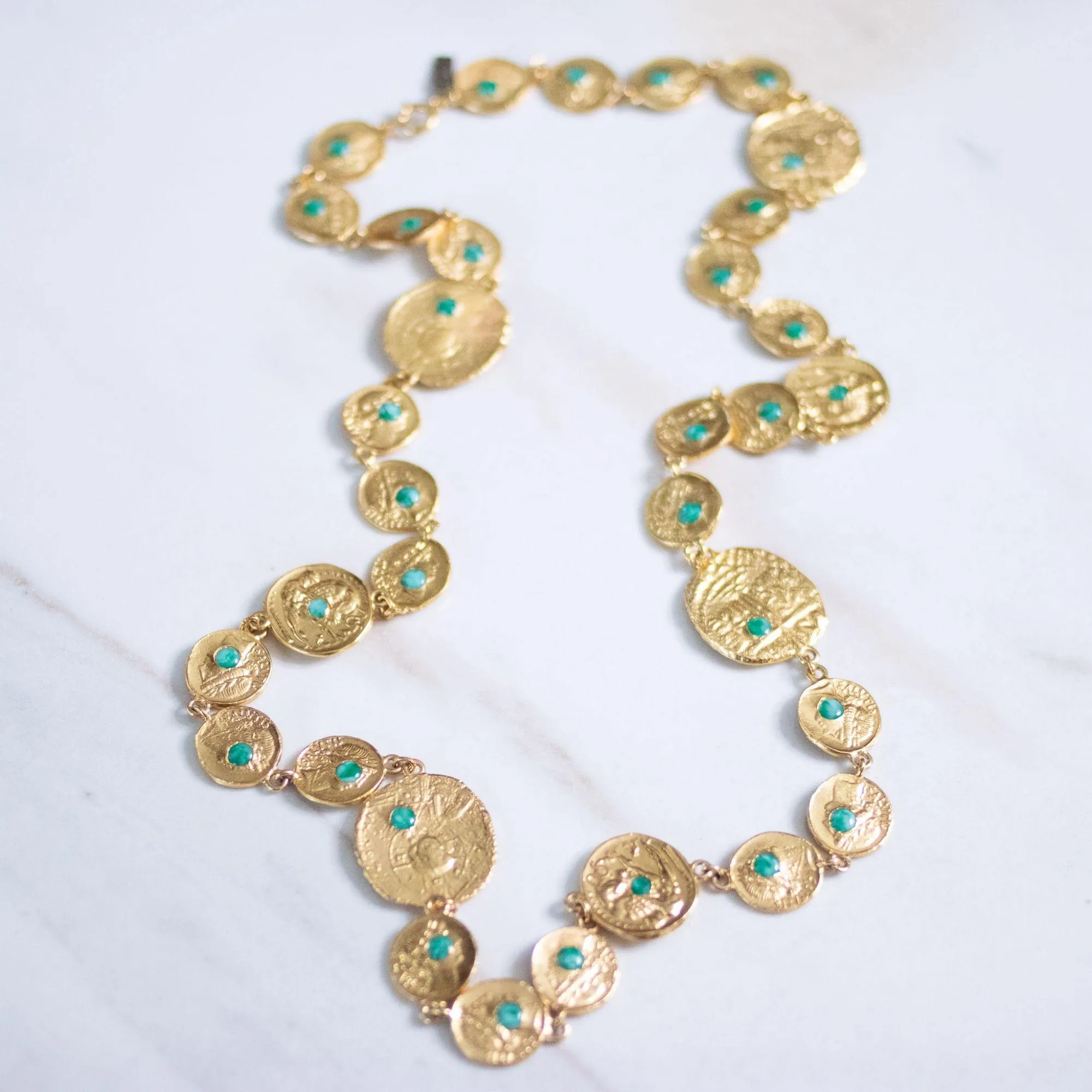 Vintage Pauline Rader Vintage Coin Statement Necklace