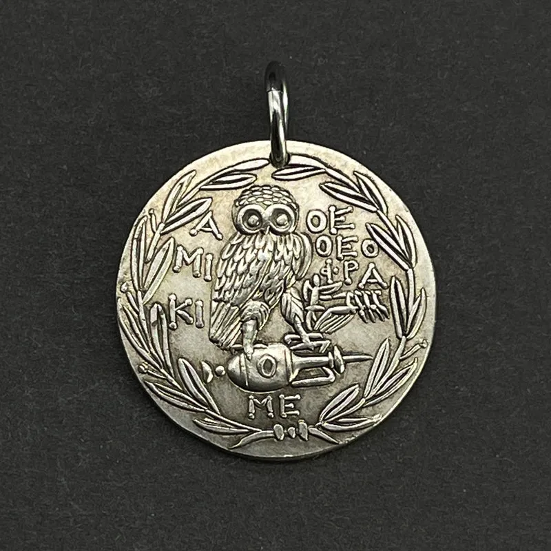 Vintage Portrait Coin Necklace Alloy
