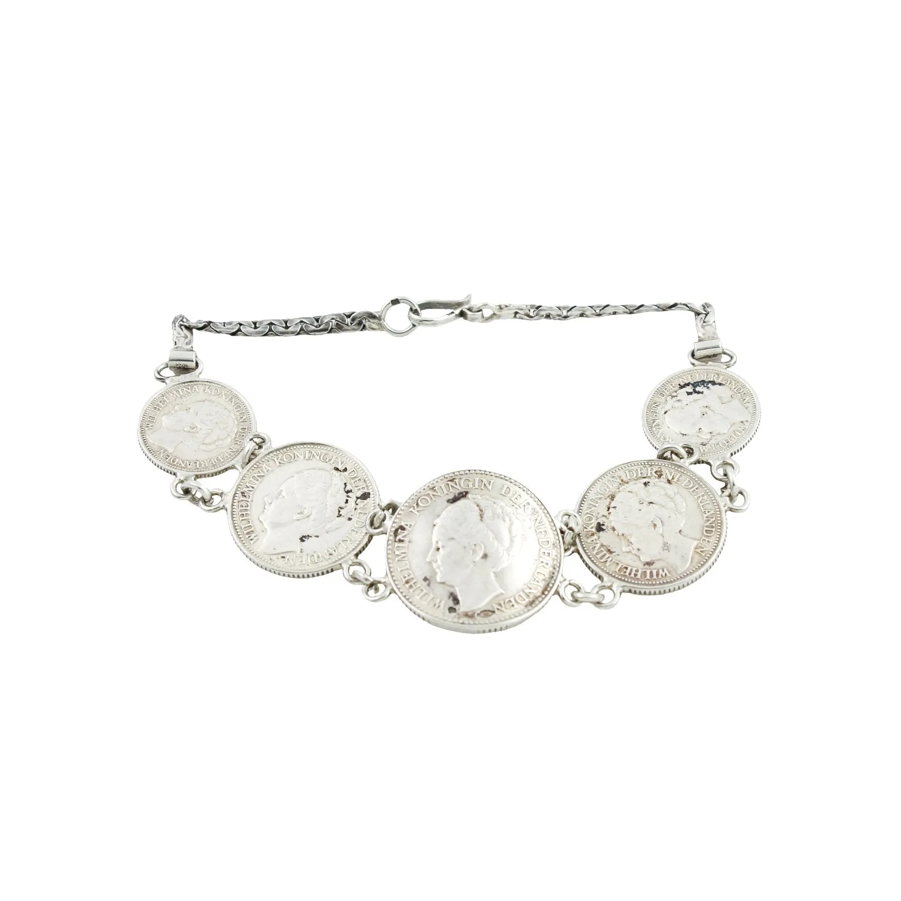 Vintage Silver Coin Bracelet