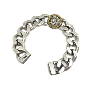 Vintage Silver Hestia ID Chain Bracelet