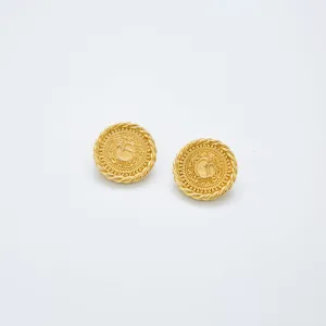 Vintage St. John Gold Coin Earrings