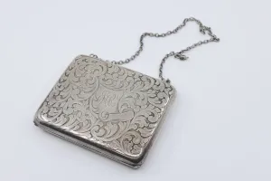Vintage Sterling Silver Cigarette Case 925 Silver