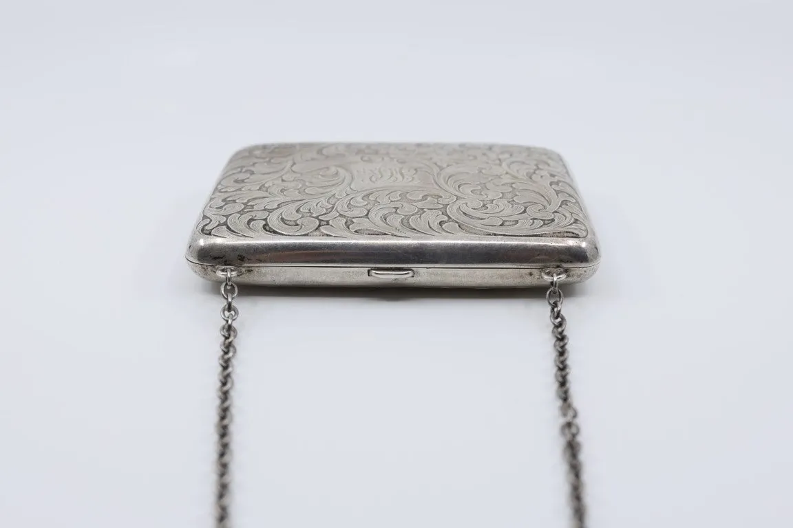 Vintage Sterling Silver Cigarette Case 925 Silver