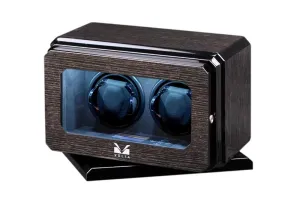 Volta Automatic Double 2 Watch Winder with Rotating Base (Black Oak)