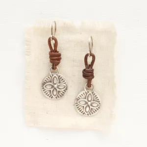 Wanderer Coin Leather Earrings