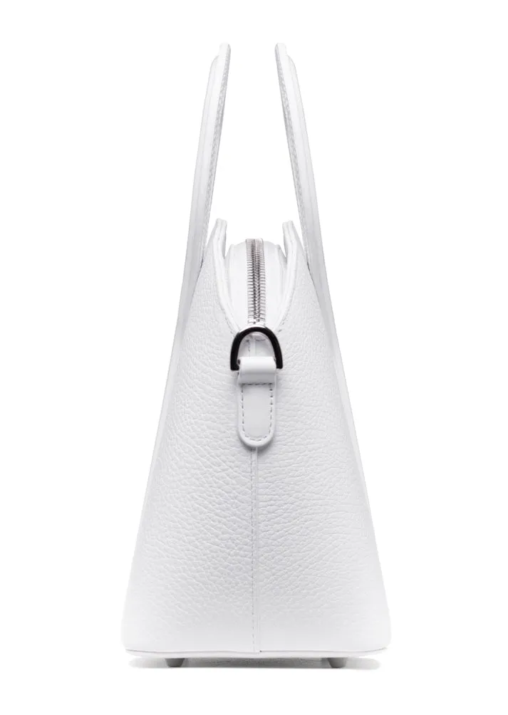 White Pebbled Signature Bag