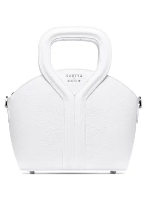 White Pebbled Signature Bag