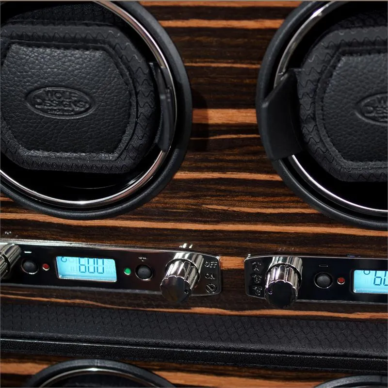 WOLF Roadster Quad Watch Winder with Cover