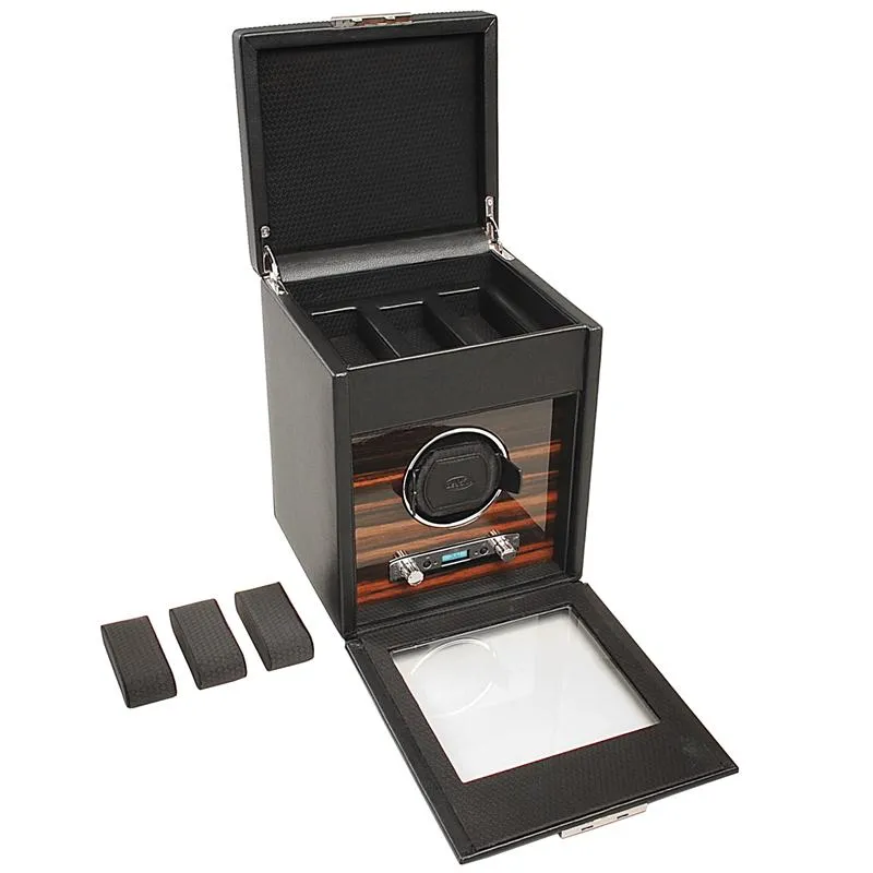 WOLF Roadster Single Watch Winder with Cover & Storage