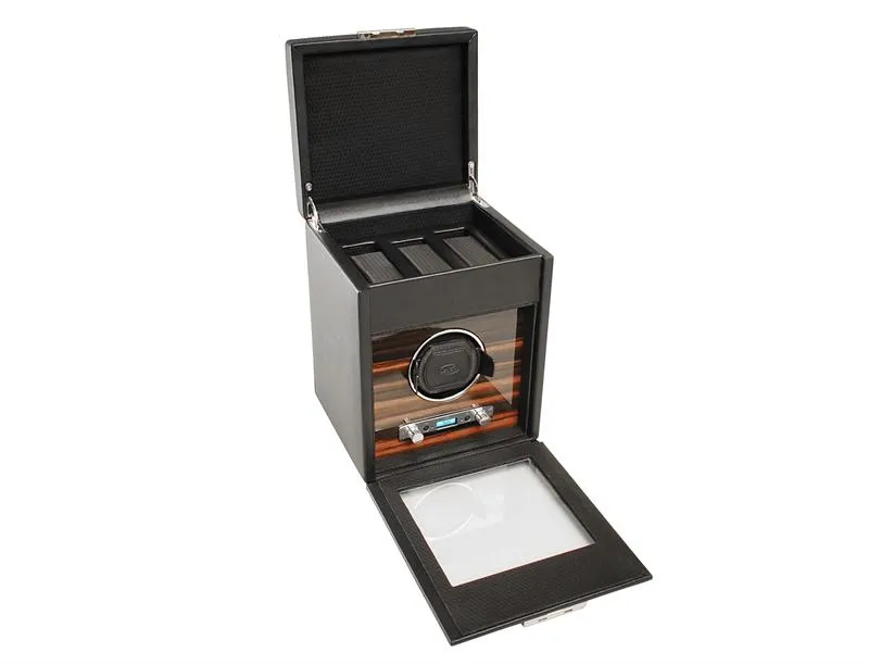 WOLF Roadster Single Watch Winder with Cover & Storage