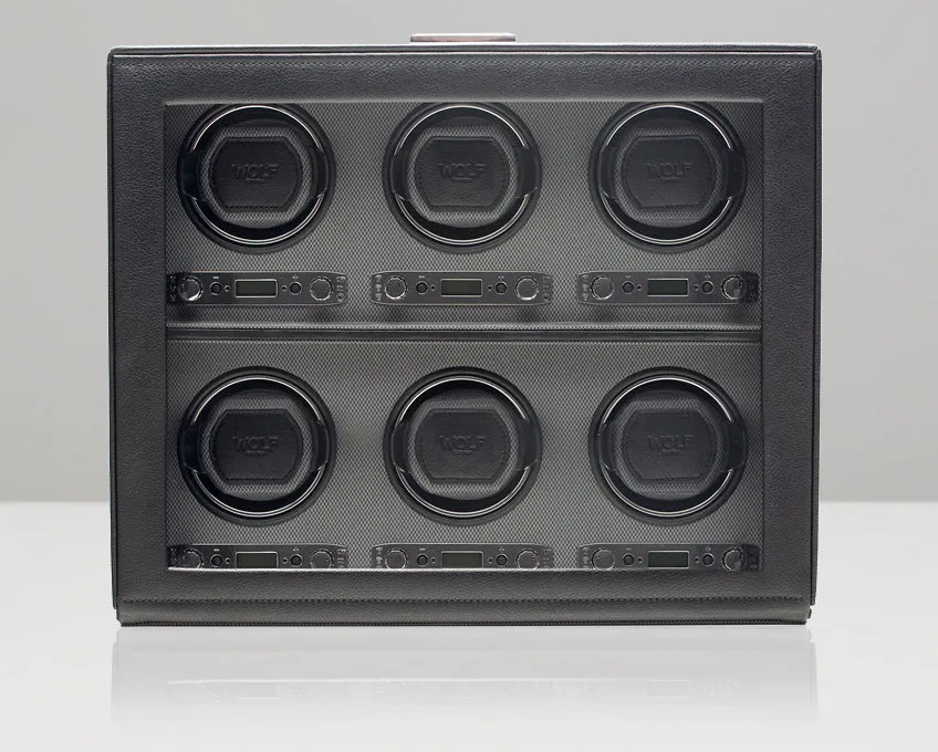 WOLF Viceroy 6 Piece Watch Winder with Cover