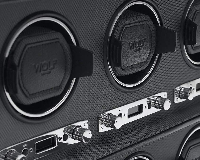 WOLF Viceroy 6 Piece Watch Winder with Cover