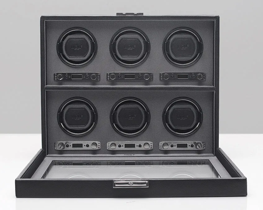 WOLF Viceroy 6 Piece Watch Winder with Cover