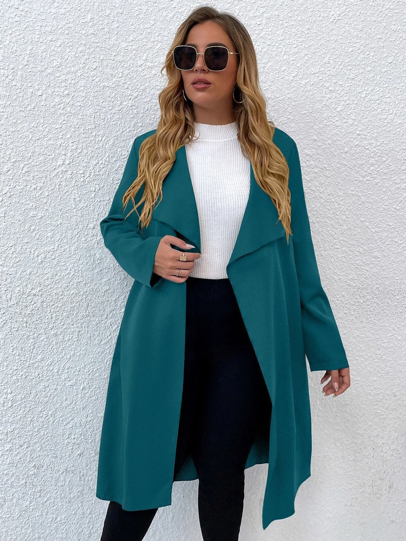 Women Autumn Jacket Large Plus Size 4XL Trench Coats Winter Solid Clothing Turn-down Collar Elegant Office Ladies Windbreak