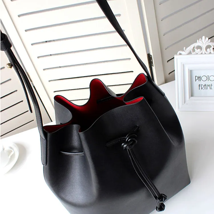 Women Leather Bucket Side Bag Patterns Leather Pattern Women Bucket Crossbody Bag Leather Craft Pattern