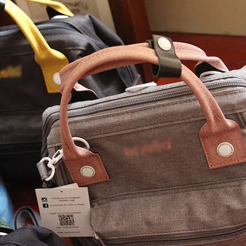 Women's Sackcloth Mummy Canvas Contrast Color Runaway Bags