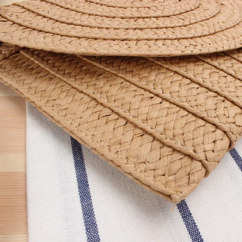 Women's Simple Fashion Handmade Paper Braid Straw Woven Bags