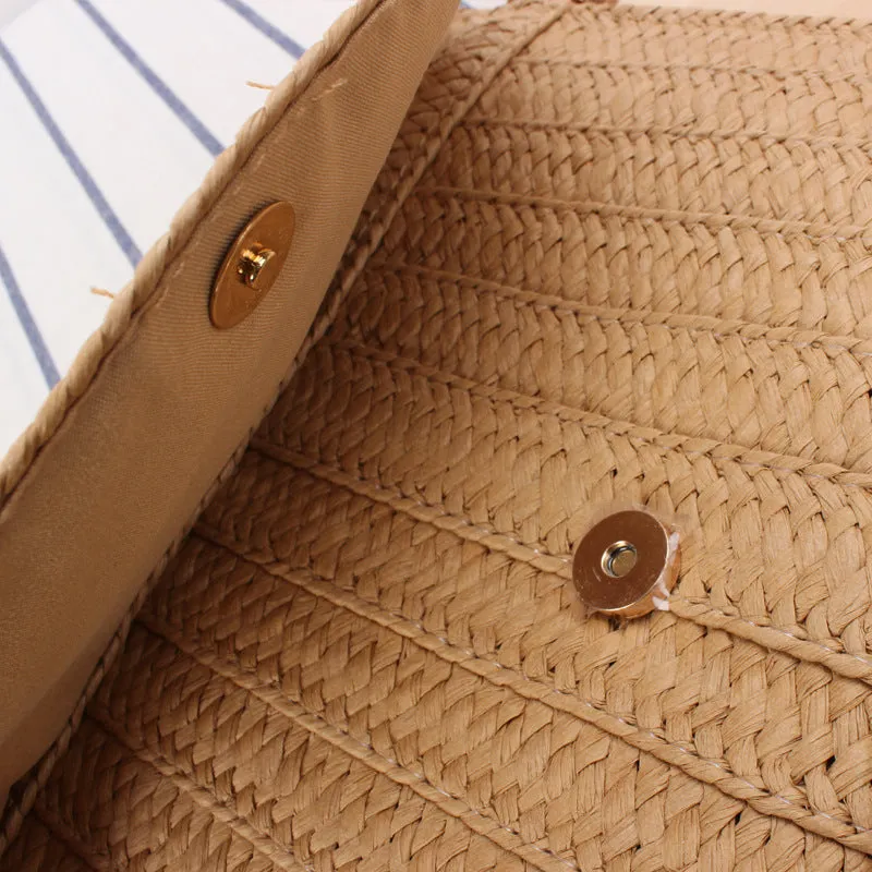 Women's Simple Fashion Handmade Paper Braid Straw Woven Bags