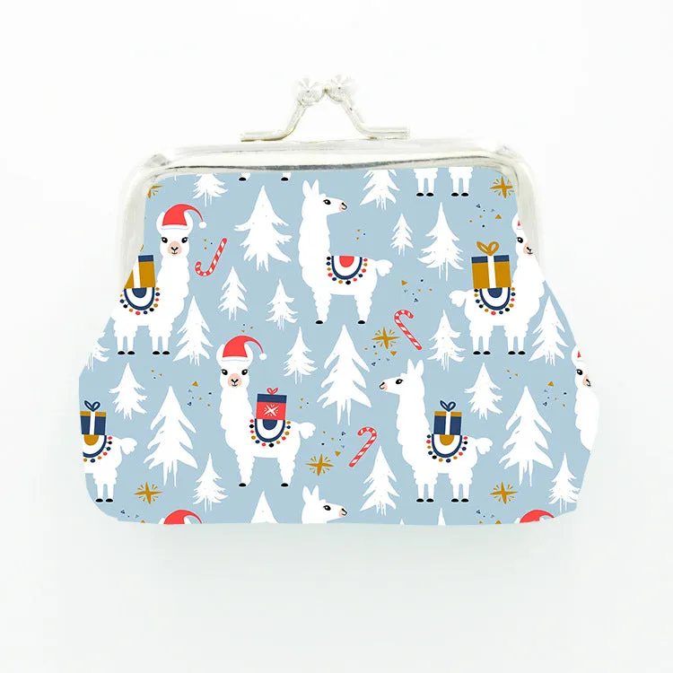 Women's Trendy Alpaca Animal Iron Jewelry Coin Purses