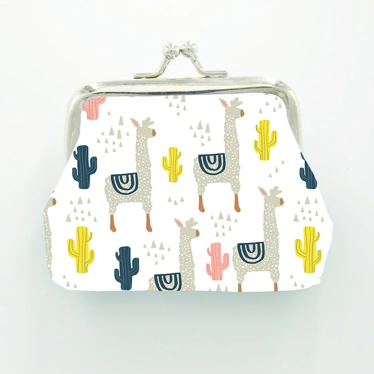 Women's Trendy Alpaca Animal Iron Jewelry Coin Purses