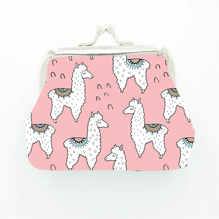 Women's Trendy Alpaca Animal Iron Jewelry Coin Purses