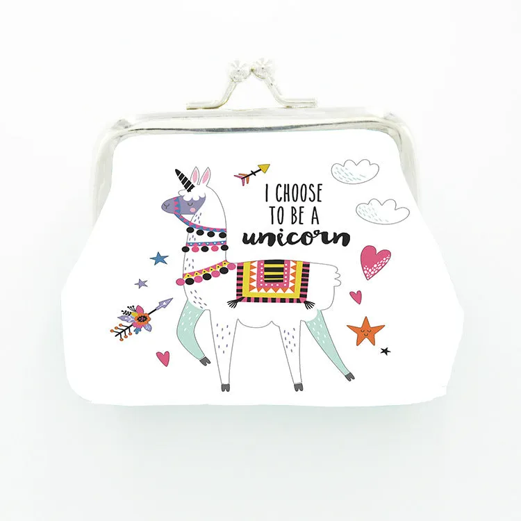 Women's Trendy Alpaca Animal Iron Jewelry Coin Purses