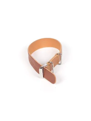 Wood&Faulk Cordovan Passthrough Watch Strap Natural 20mm