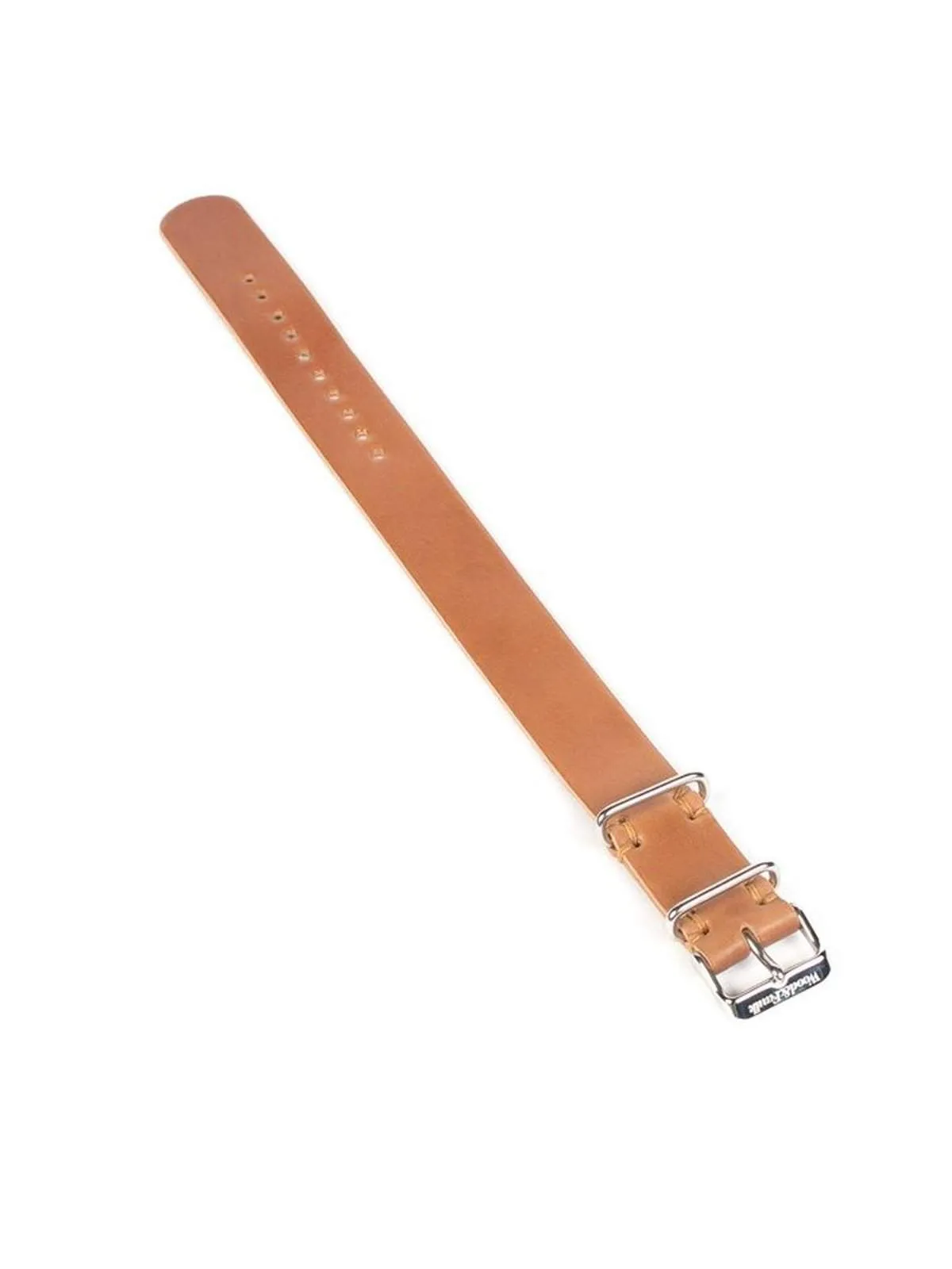 Wood&Faulk Cordovan Passthrough Watch Strap Natural 20mm