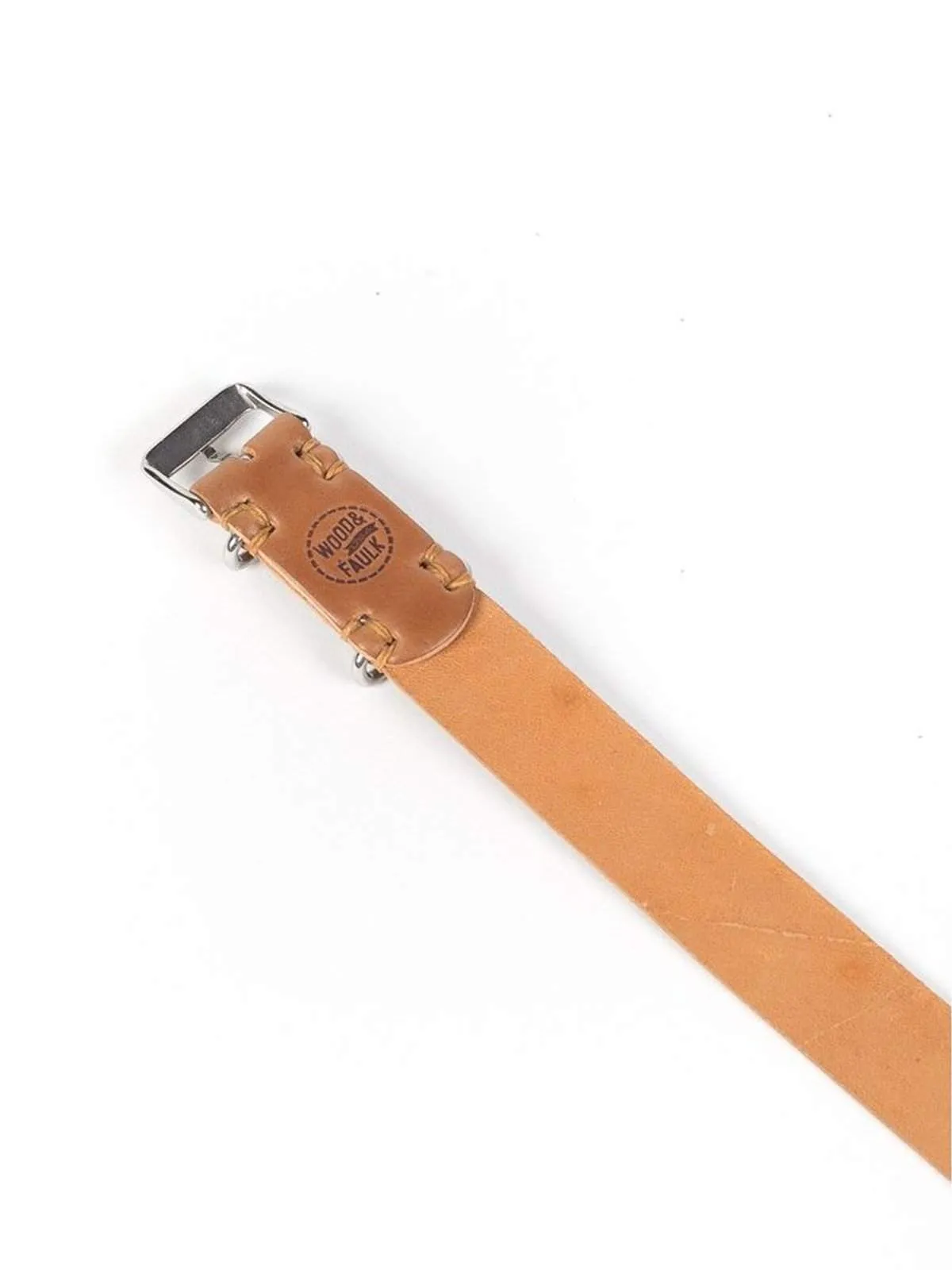 Wood&Faulk Cordovan Passthrough Watch Strap Natural 20mm
