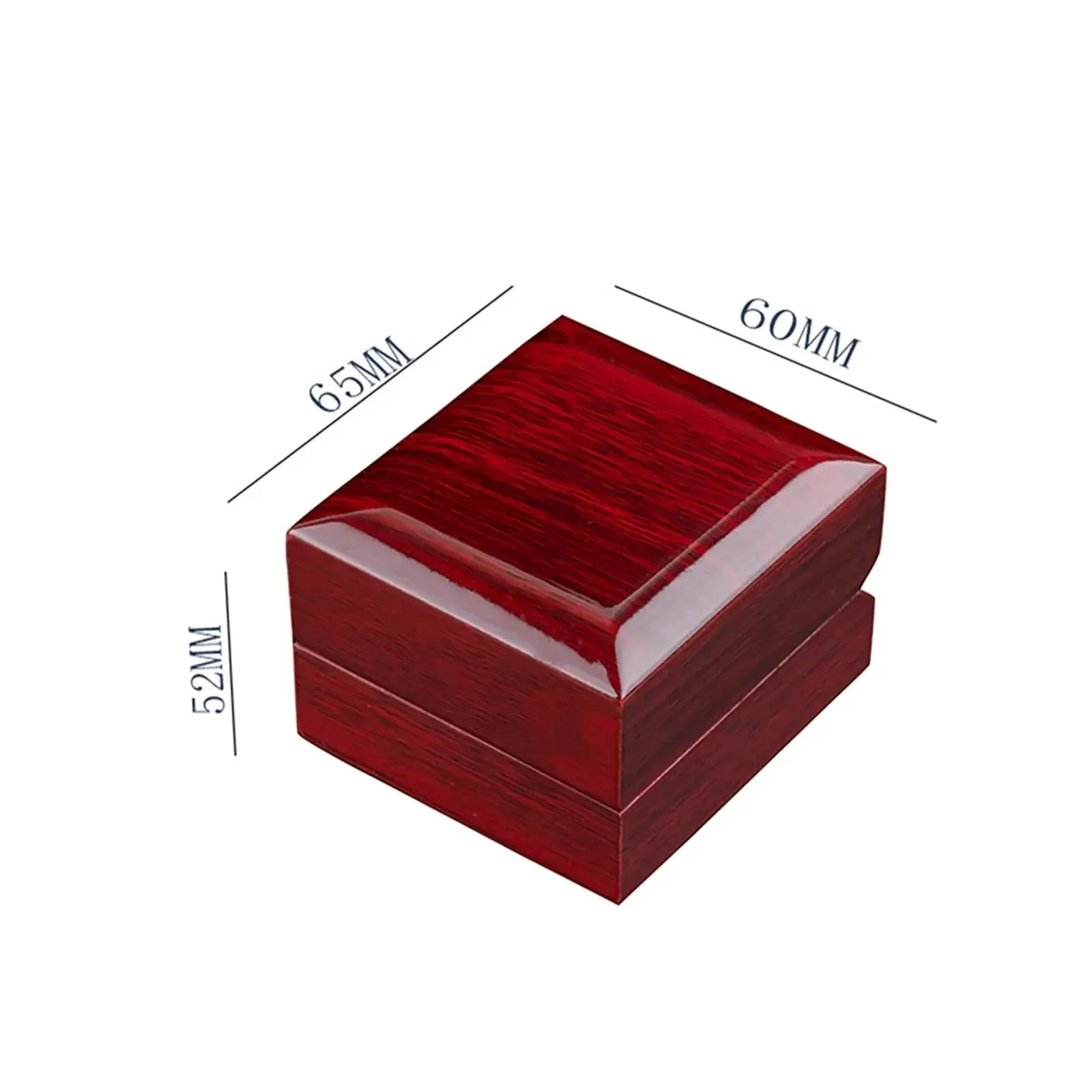 Wooden Jewelry Box Wedding Ring Boxes Earring Rings Case Jewelry Organizer Luxury Jewelry Gift Holder With Led Light 65x60x52mm