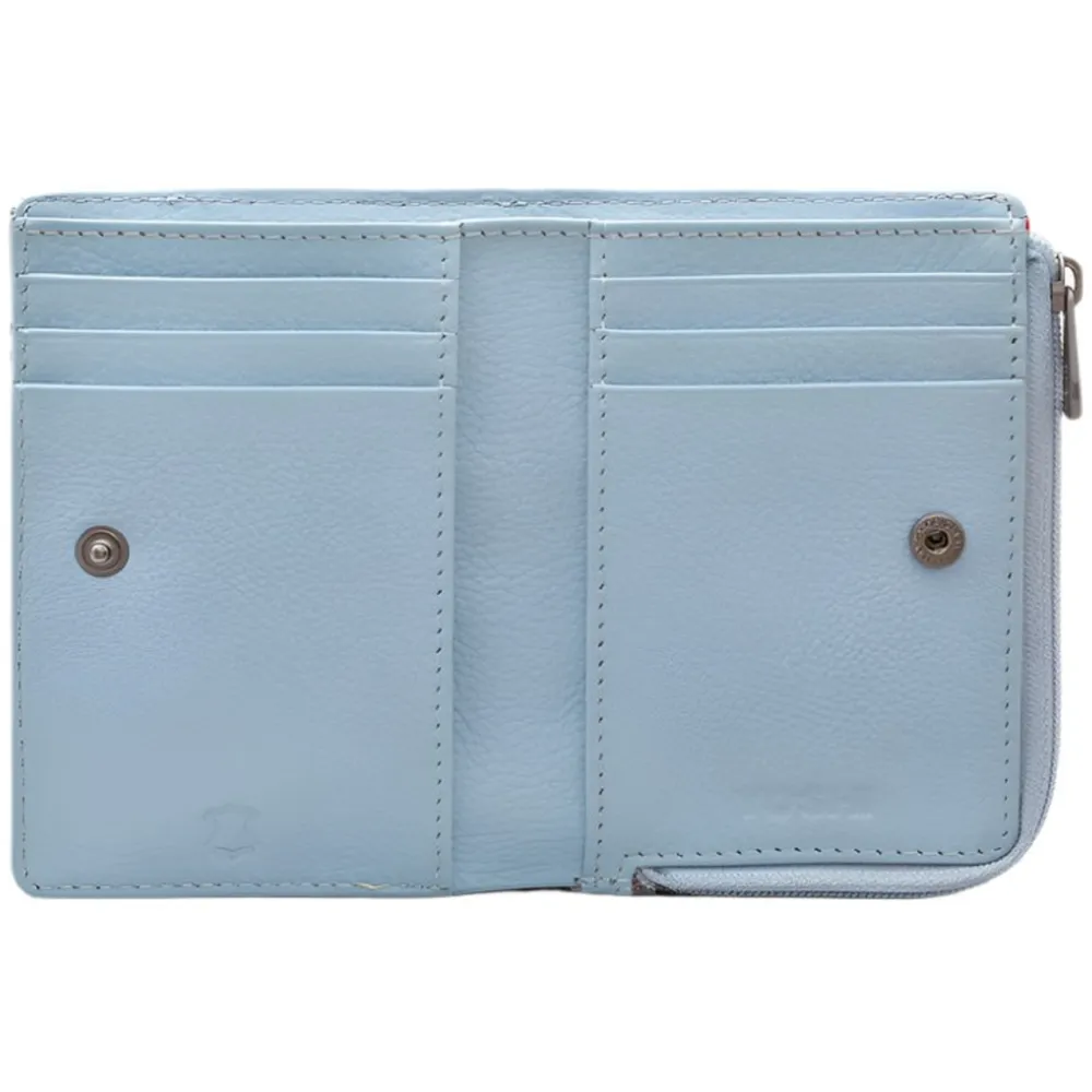 Yoshi Birthday Wish Blue Leather Flap Over Purse