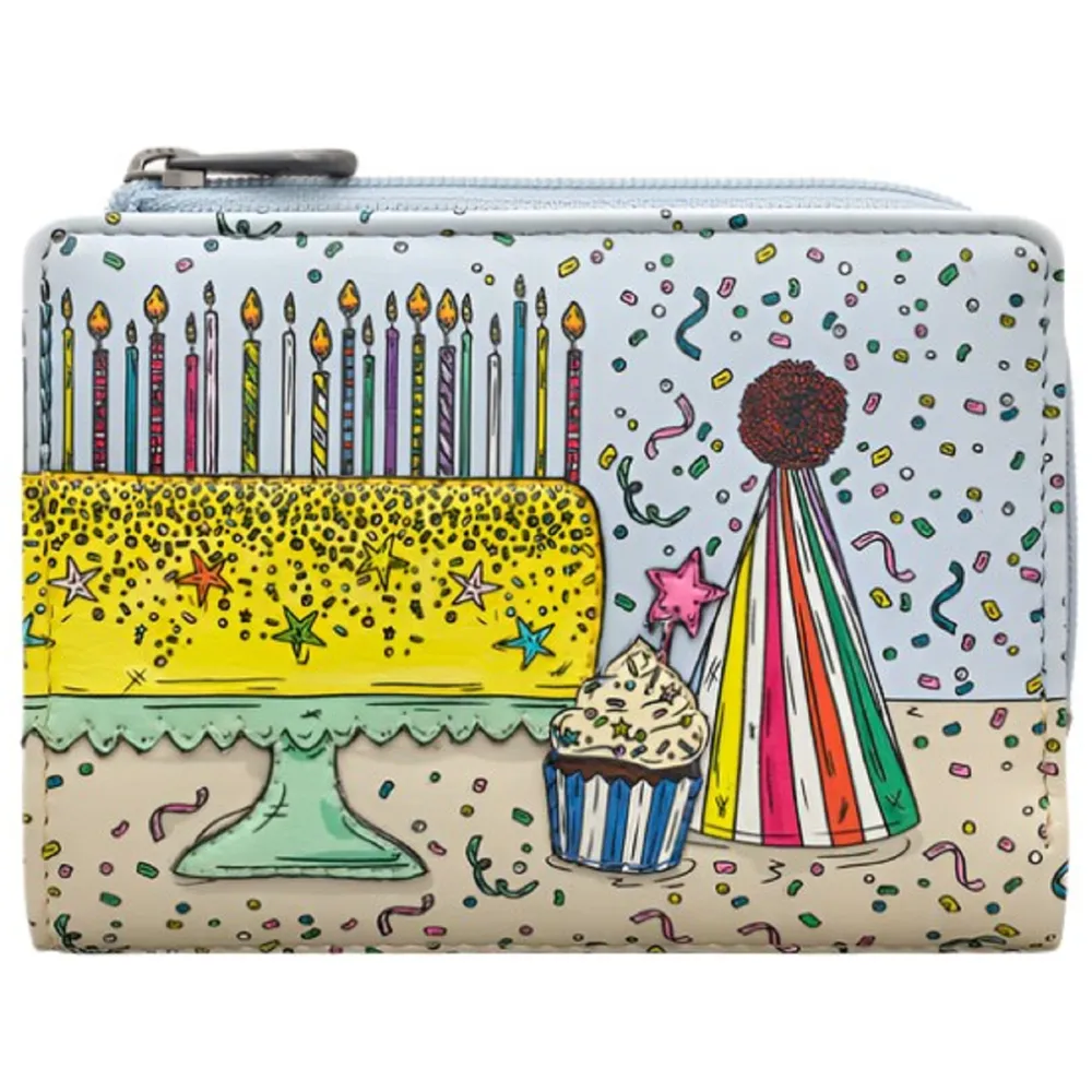 Yoshi Birthday Wish Blue Leather Flap Over Purse