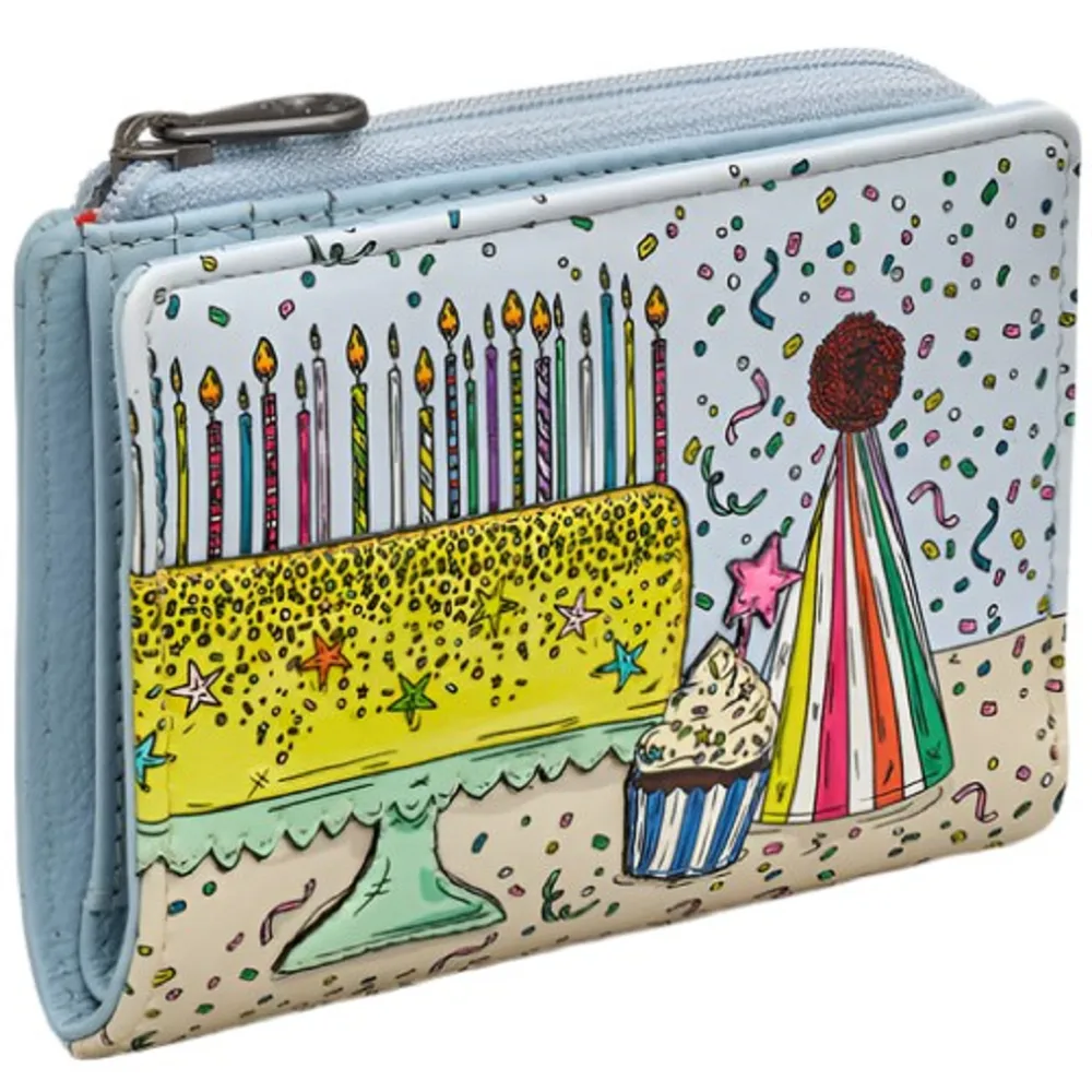 Yoshi Birthday Wish Blue Leather Flap Over Purse