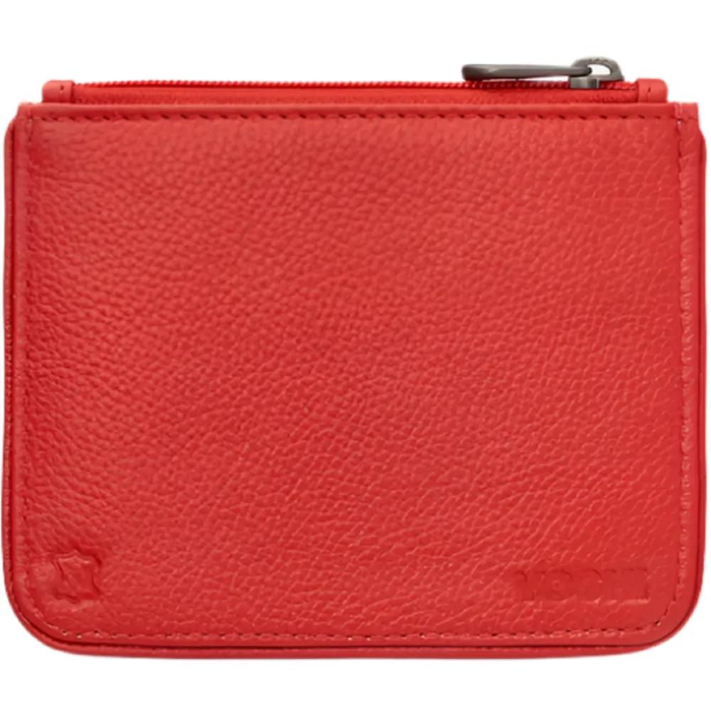 Yoshi Camper Van Red Leather Zip Top Purse