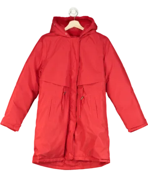 Yuwei Red Drawstring Waist Puffer Jacket UK XL