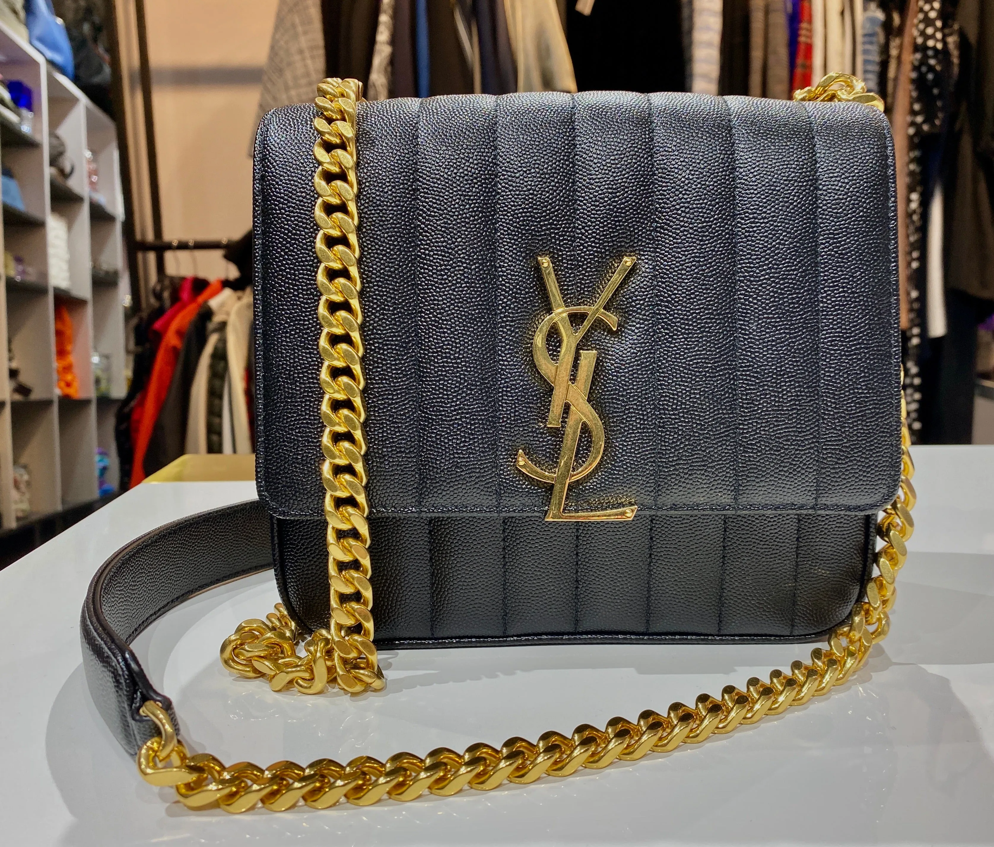 Yves Saint Laurent Medium Vicky Quilted Bag